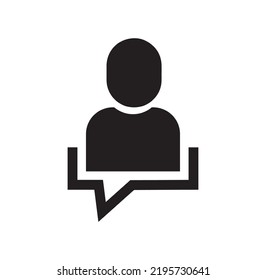 Person vector icon on white background