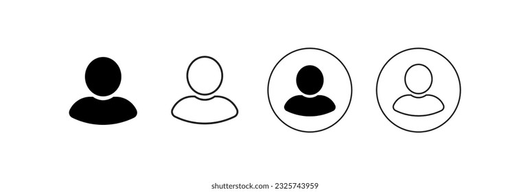 Person vector icon on white background