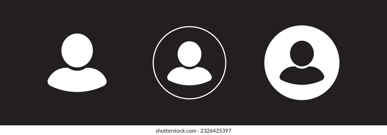 Person vector icon on white background