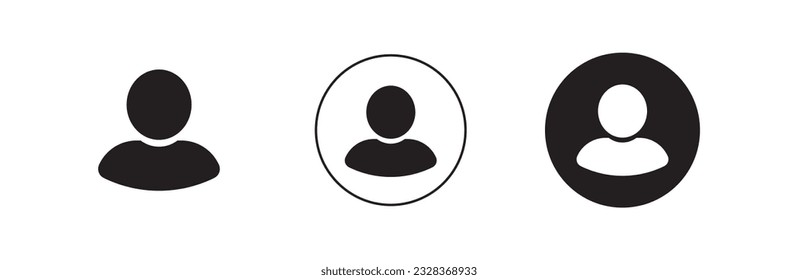 Person vector icon on white background