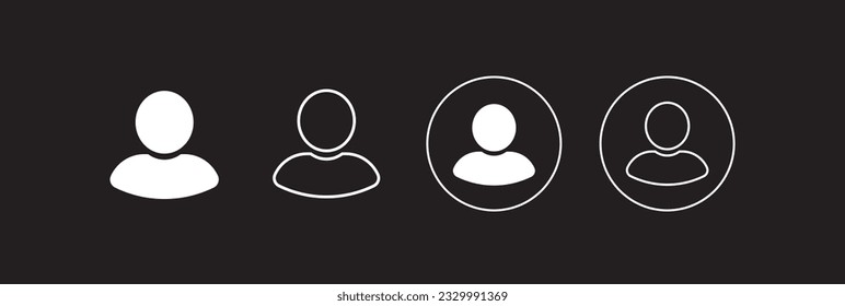 Person vector icon on white background