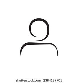 Person, Vektorsymbol auf weißem Hintergrund