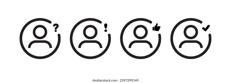 Person vector icon on white background