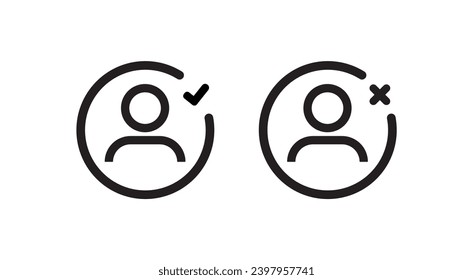 Person vector icon on white background