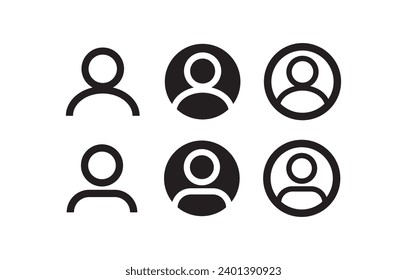 Icono de vector de persona en fondo blanco