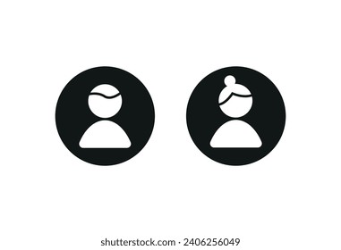 Person vector icon on white background