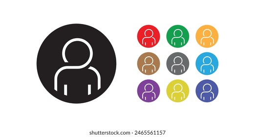 Person vector icon on white background
