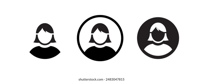 Person vector icon on white background