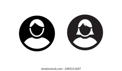 Icono de Vector de persona sobre fondo blanco