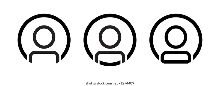 Person vector icon on white background