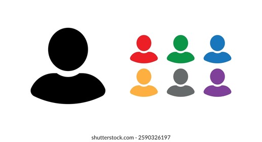 Person vector icon on white background