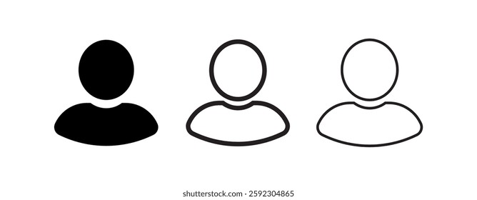Person vector icon on white background