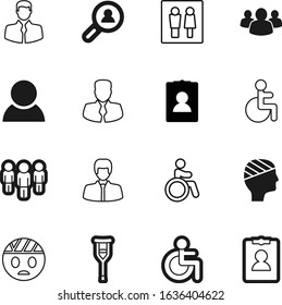 Person Vector Icon Set Such As: Avatar, Gender, Cobalt, Boy, Wc, Therapy, Glass, Restroom, Research, Walk, Lady, Community, Equipment, Door, Leg, Hand, Hygiene, Rest, Bathroom, Look, Crutches