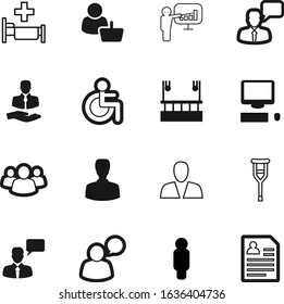 person vector icon set such as: users, wheel, demonstration, clean, network, display, high, boss, room, healthcare, pointer, shape, leader, injury, hair, object, coach, id, building, lesson