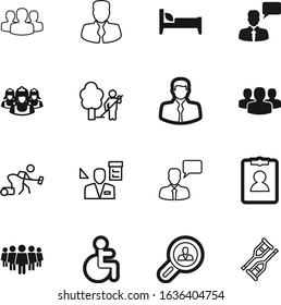 Person Vector Icon Set Such As: Register, Travel, Estate, Client, Badge, Tie, Transportation, Garbage, Wheel, Collect, Maid, Leadership, Relax, Therapy, Tourism, Search, Outdoor, View, Cobalt, Glass