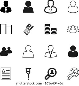 person vector icon set such as: metal, access, exchange, modern, outline, boy, address, consumer, education, art, fitness, payment, cash, concept, young, woman, badge, pile, circle, wealth, sale