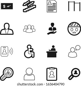 person vector icon set such as: chat, stairway, message, bubble, strength, executive, student, education, market, bandage, check, partnership, currency, consumer, pen, funding, career, speak