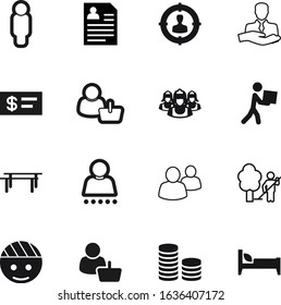 person vector icon set such as: fitness, contact, cleaning, information, focus, smiley, treatment, consumer, litter, accounting, mark, tax, barbell, aim, caucasian, card, recycling, character, leader