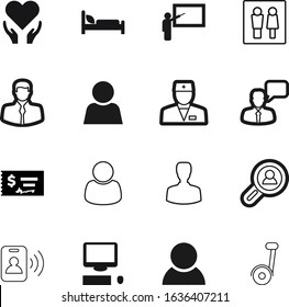 person vector icon set such as: profession, monitor, friend, linear, fast, salary, hoverboard, desktop, presentation, bubble, talk, label, skateboard, pay, button, screen, simple, media, drive