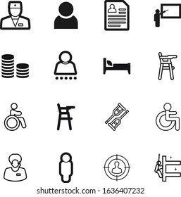 person vector icon set such as: logo, consumer, find, disable, maintenance, cleaning, professional, travel, medic, round, men, computer, occupation, specialist, glass, clean, demonstration, circle