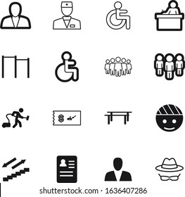 person vector icon set such as: attractive, glyph, pen, modern, face, mop, investment, spy, funding, profit, money, employee, anamnesis, disease, prescription, knowledge, shopping, check, hacker