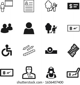 person vector icon set such as: walk, growth, course, contact, badge, round, demonstration, step, crowd, school, hand, accessible, logo, seat, training, handicap, community, network, avatar, salary