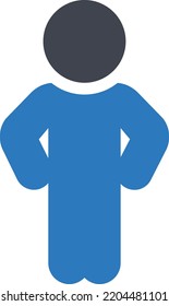person  Vector illustration on a transparent background. Premium quality symmbols. Glyphs vector icons for concept and graphic design. 
