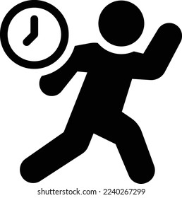 ilustración de la persona Vector en un fondo transparente. Símbolos de calidad superior. Iconos vectoriales de glifos para diseño de conceptos y gráficos.