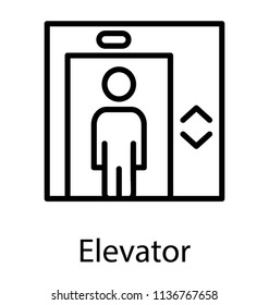 A person in vertical transportation, elevator 