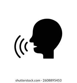 person  voice icon vector talking sign