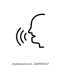 person  voice icon vector talking sign