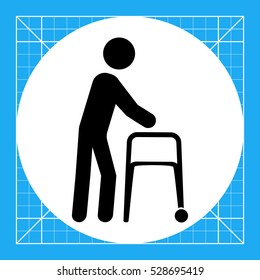 Person with Walker Icon