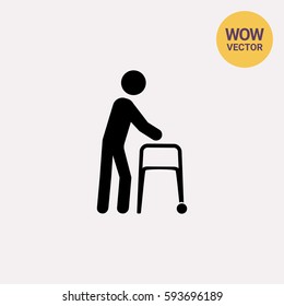 Person with Walker Icon