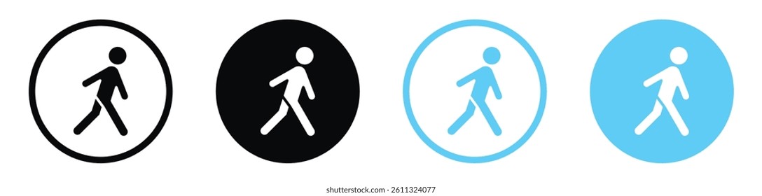 Person walking icon collection. vector illustration set