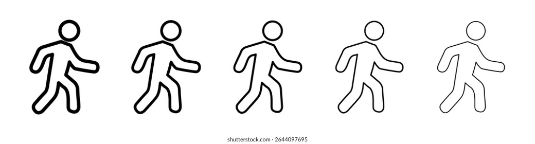 Person walking icon concept. graphic design, logo, Web, UI.
