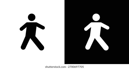 Concepto de diseño de iconos de caminata de persona. iconos planos de Vector