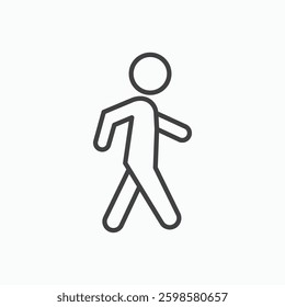 Person walking icon isolated on white background
