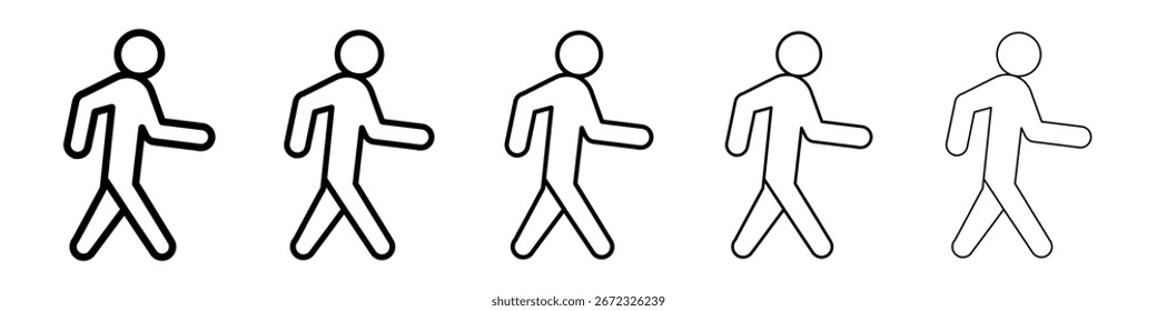 Person walking icon for mobile concept and web design.
