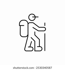 person walking icon sign vector