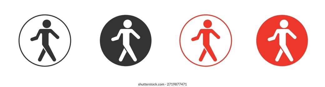 Gehendes Symbol für eine Person Webvektordesign