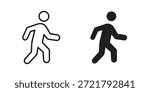 Person walking icon for your website design, logo, app, UI. EPS10