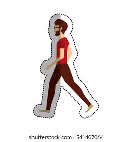 person walking isolated icon vector illustration design
