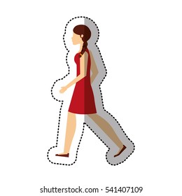 person walking isolated icon vector illustration design