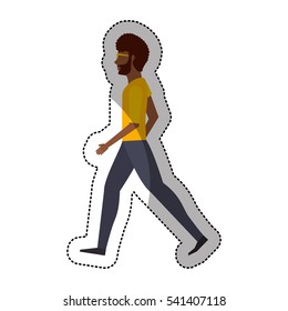 person walking isolated icon vector illustration design