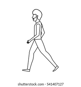 person walking isolated icon vector illustration design