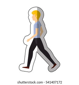 person walking isolated icon vector illustration design