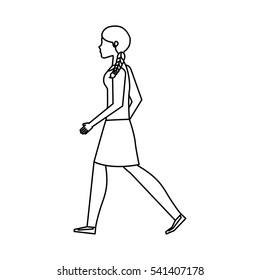 person walking isolated icon vector illustration design