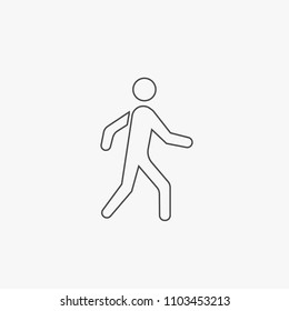 person walking line vector icon person walking eps10