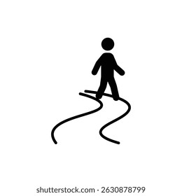 Person Walking on Path Representing Life Journey and Personal Growth
