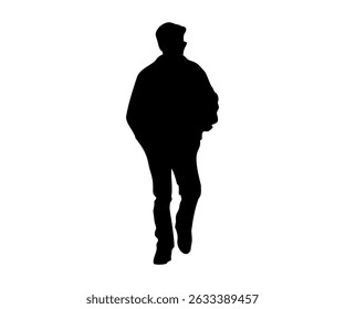 Person walking silhouette vector design and illustration.


